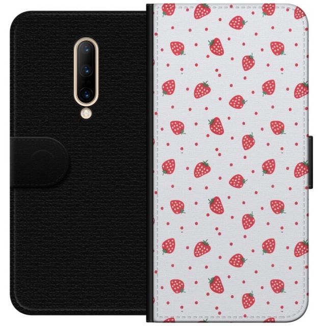 Wallet case for OnePlus 7 Pro with Strawberries design