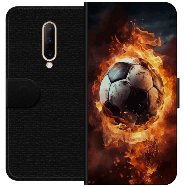 Wallet case for OnePlus 7 Pro with Football design