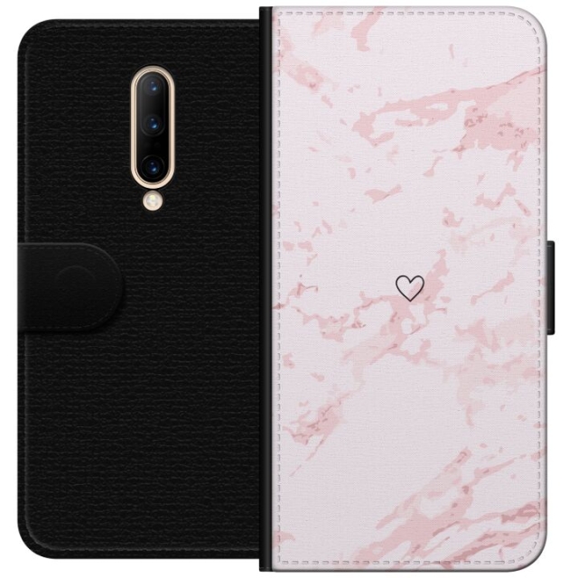 Wallet case for OnePlus 7 Pro with Pink Heart design
