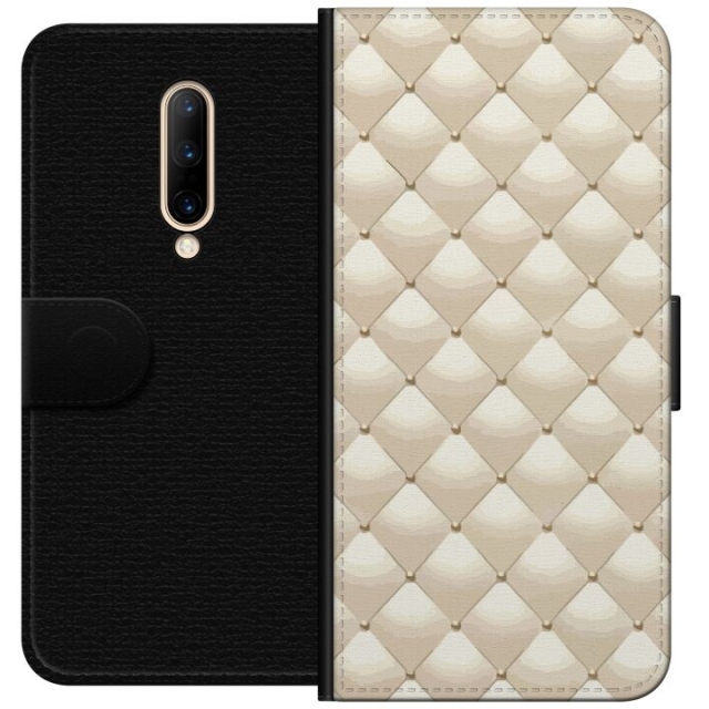 Wallet case for OnePlus 7 Pro with Gold shine design