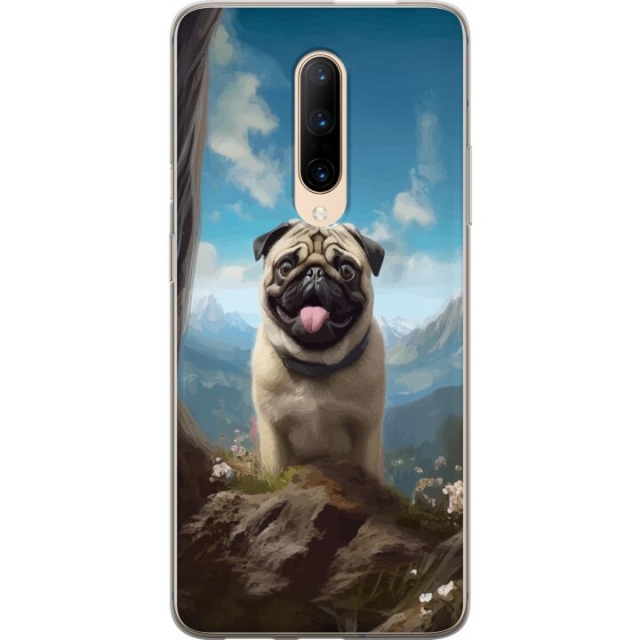 Mobile case for OnePlus 7 Pro with Happy Dog design