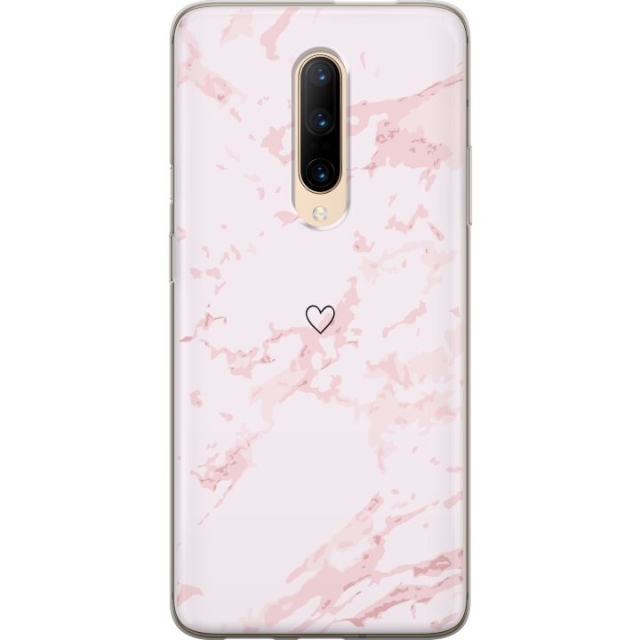 Mobile case for OnePlus 7 Pro with Pink Heart design