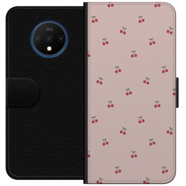 Wallet case for OnePlus 7T with Cherry design