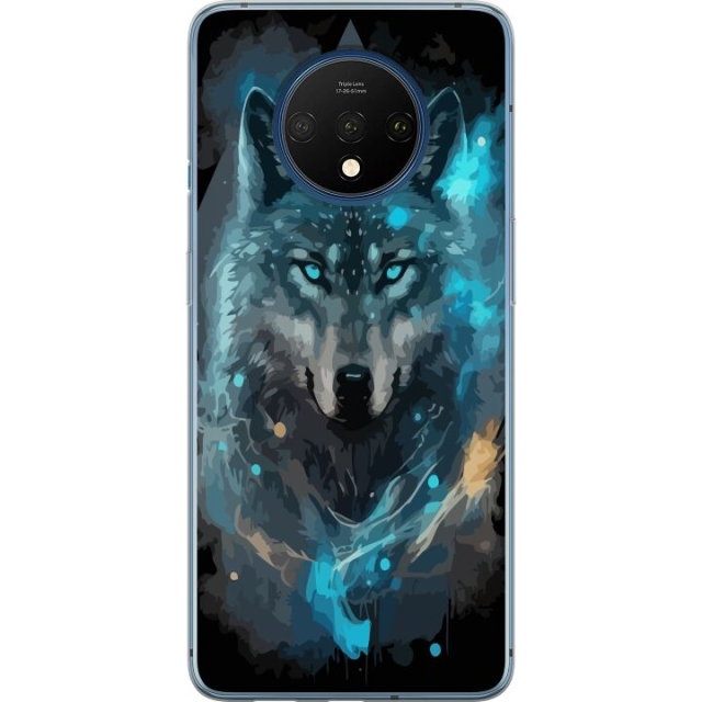 Mobile case for OnePlus 7T with Wolf design