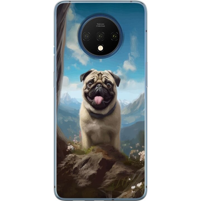 Mobile case for OnePlus 7T with Happy Dog design