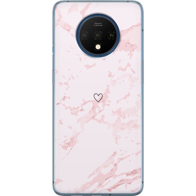 Mobile case for OnePlus 7T with Pink Heart design