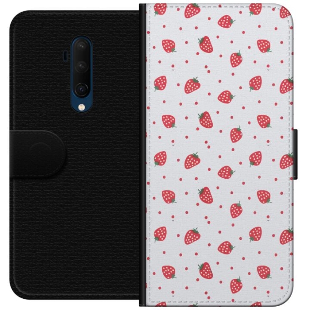 Wallet case for OnePlus 7T Pro with Strawberries design