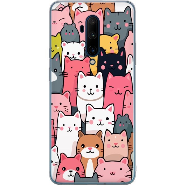 Mobile case for OnePlus 7T Pro with Cat pattern design