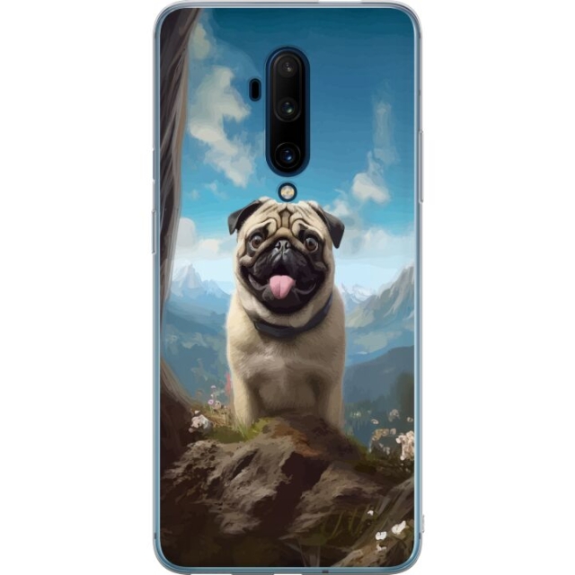 Mobile case for OnePlus 7T Pro with Happy Dog design