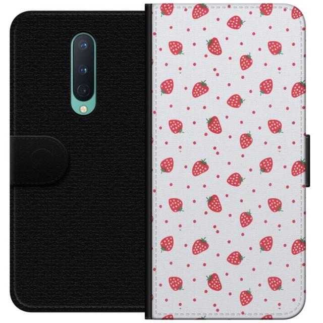 Wallet case for OnePlus 8 with Strawberries design