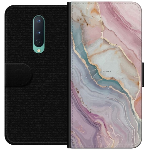 Wallet case for OnePlus 8 with Marble design