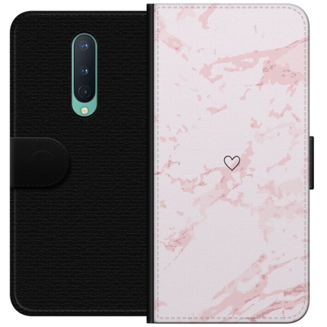 Wallet case for OnePlus 8 with Pink Heart design