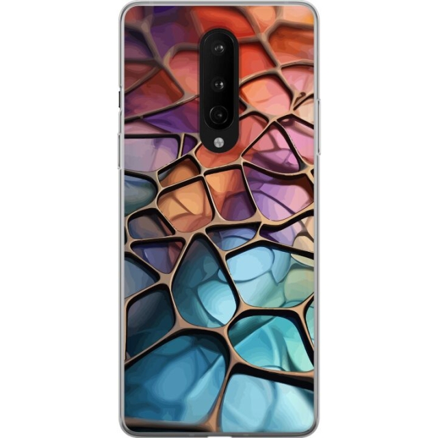 Mobile case for OnePlus 8 with Metallic pattern design