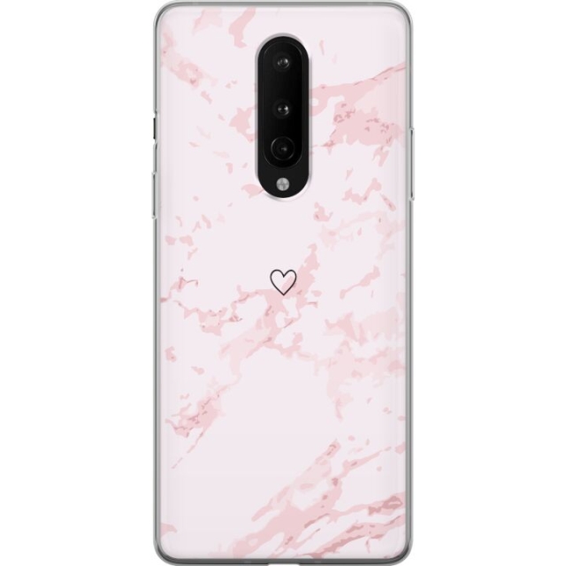 Mobile case for OnePlus 8 with Pink Heart design