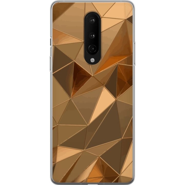 Mobile case for OnePlus 8 with 3D Gold design