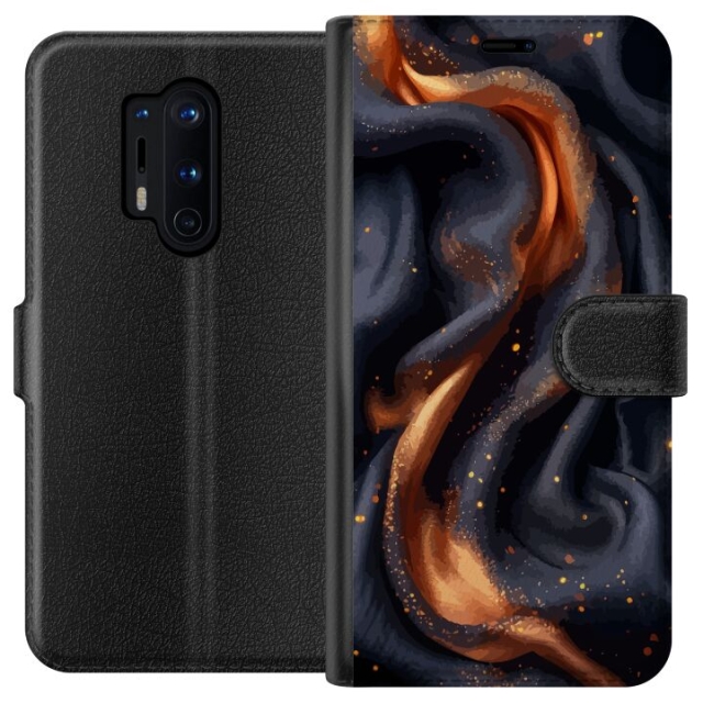 Wallet case for OnePlus 8 Pro with Fiery silk design
