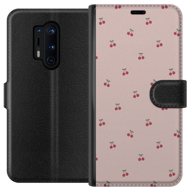Wallet case for OnePlus 8 Pro with Cherry design