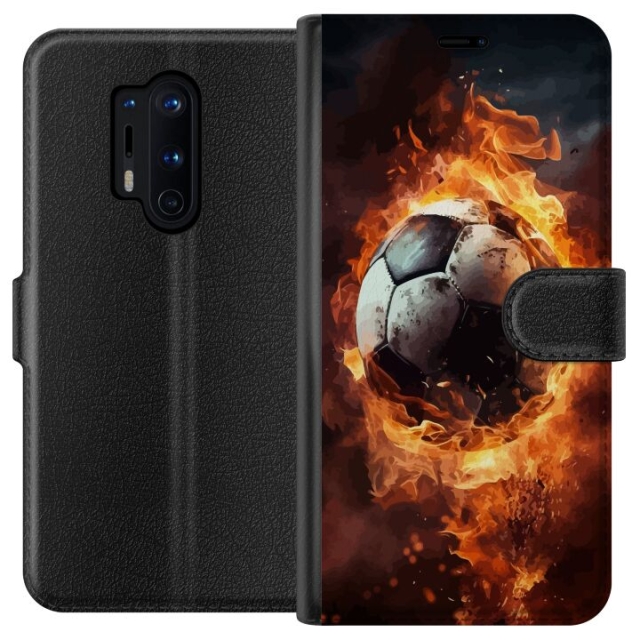 Wallet case for OnePlus 8 Pro with Football design