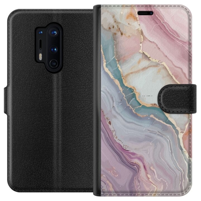 Wallet case for OnePlus 8 Pro with Marble design