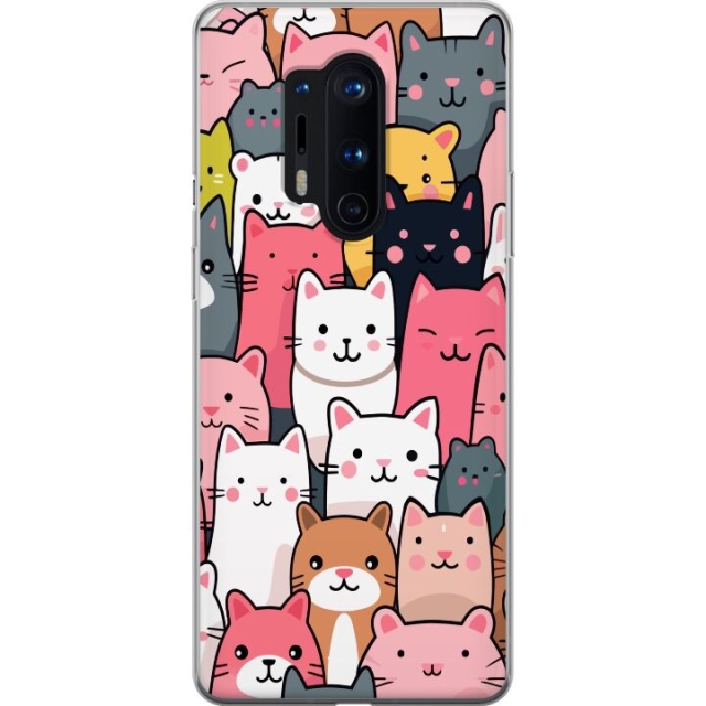 Mobile case for OnePlus 8 Pro with Cat pattern design