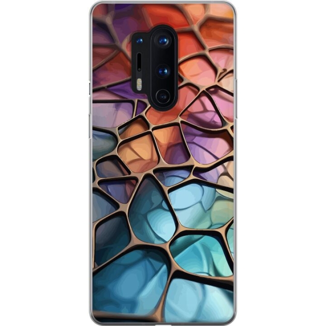 Mobile case for OnePlus 8 Pro with Metallic pattern design