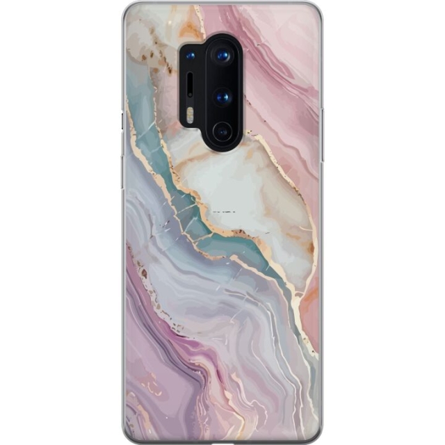 Mobile case for OnePlus 8 Pro with Marble design