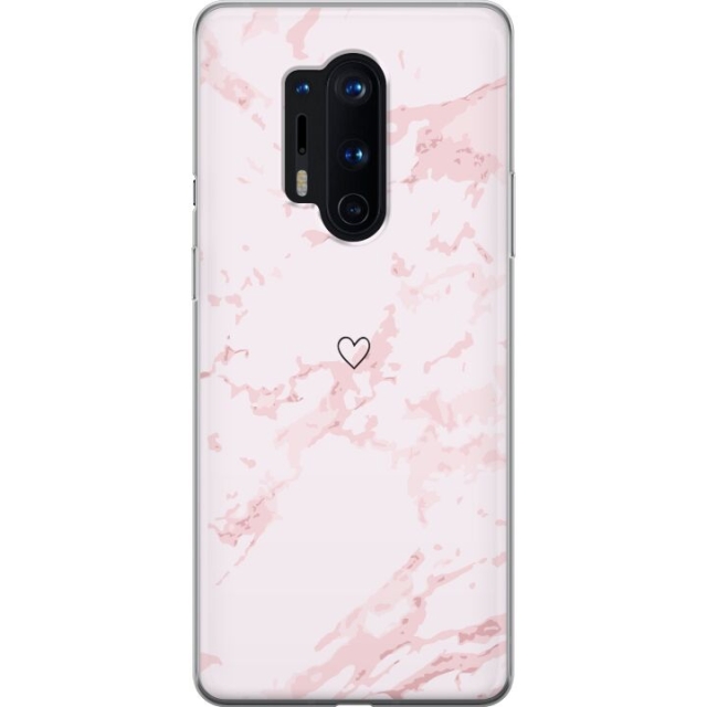 Mobile case for OnePlus 8 Pro with Pink Heart design