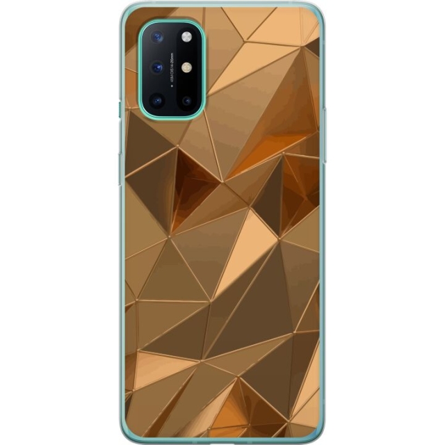 Mobile case for OnePlus 8T with 3D Gold design