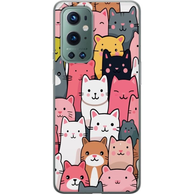 Mobile case for OnePlus 9 Pro with Cat pattern design