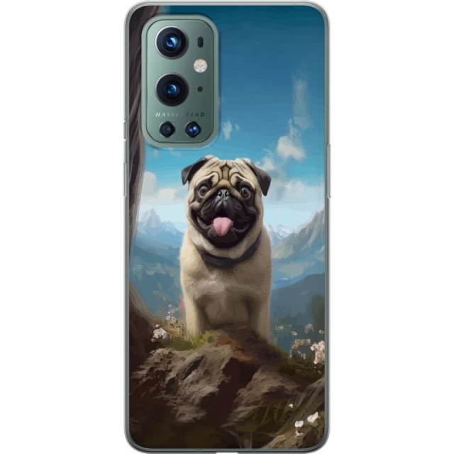 Mobile case for OnePlus 9 Pro with Happy Dog design