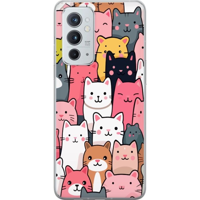 Mobile case for OnePlus 9RT 5G with Cat pattern design