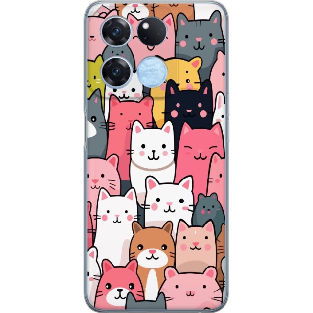 Mobile case for OnePlus Ace Racing with Cat pattern design