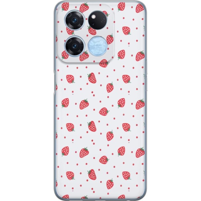 Mobile case for OnePlus Ace Racing with Strawberries design