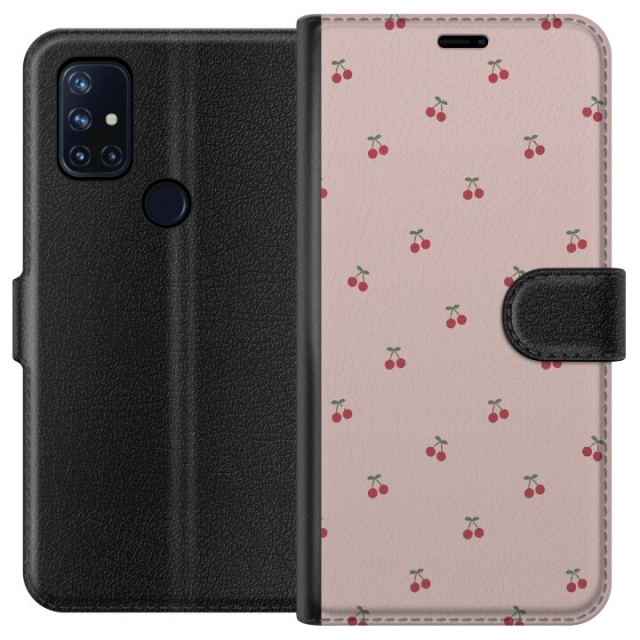 Wallet case for OnePlus Nord N10 5G with Cherry design