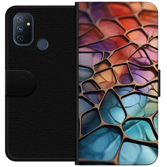 Wallet case for OnePlus Nord N100 with Metallic pattern design