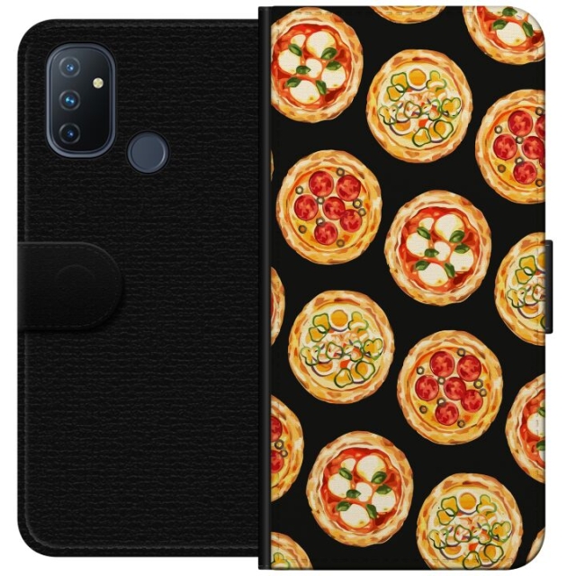 Wallet case for OnePlus Nord N100 with Pizza design