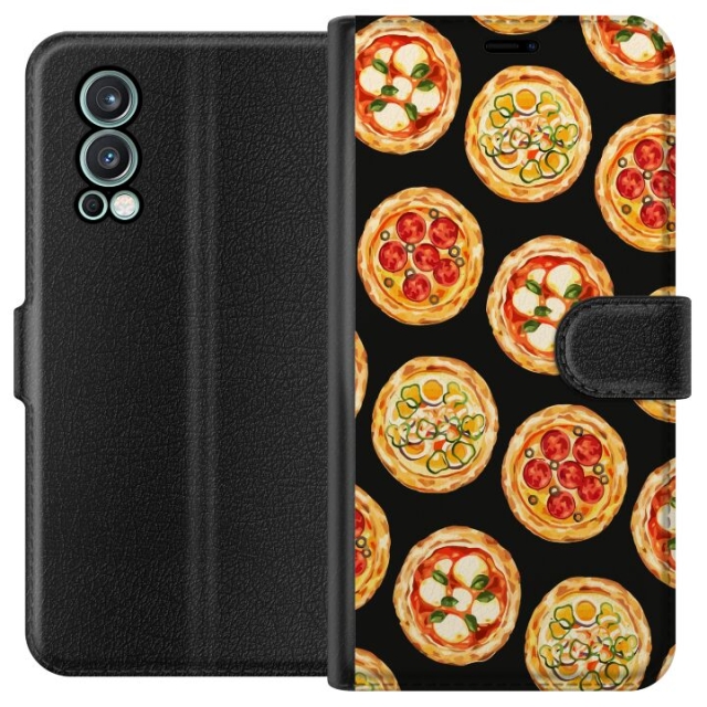 Wallet case for OnePlus Nord 2 5G with Pizza design