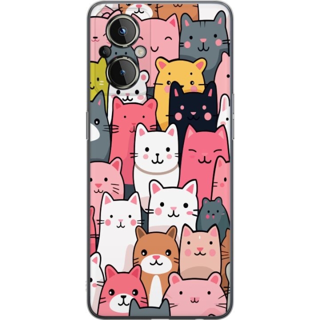 Mobile case for OnePlus Nord N20 5G with Cat pattern design