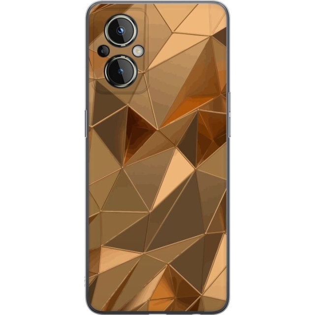Mobile case for OnePlus Nord N20 5G with 3D Gold design