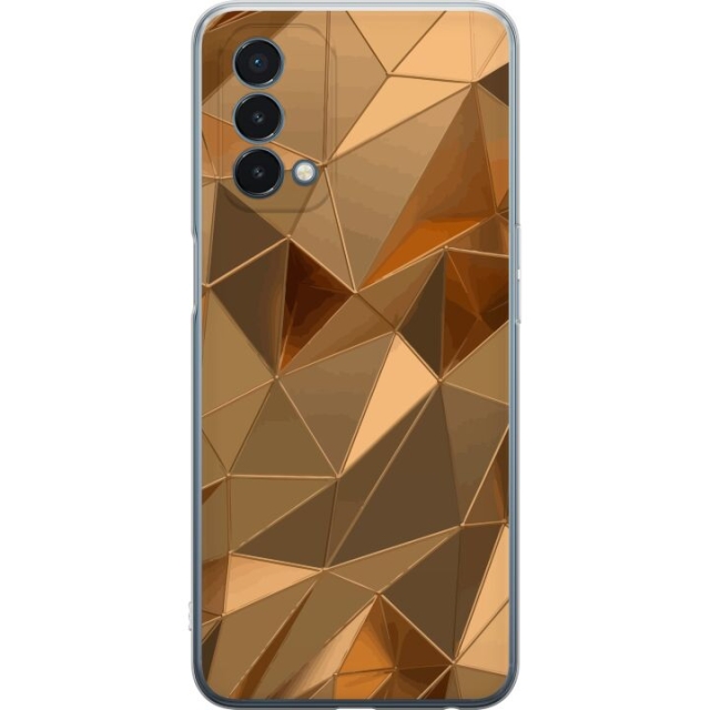 Mobile case for OnePlus Nord N200 5G with 3D Gold design