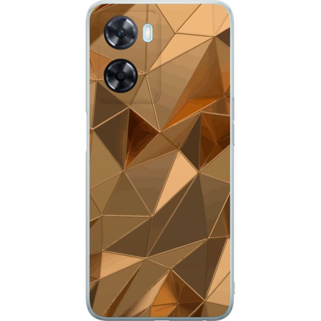 Mobile case for OnePlus Nord N20 SE with 3D Gold design