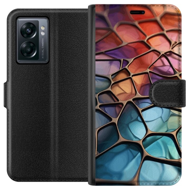Wallet case for OnePlus Nord N300 with Metallic pattern design