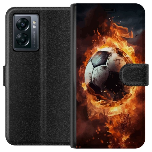 Wallet case for OnePlus Nord N300 with Football design