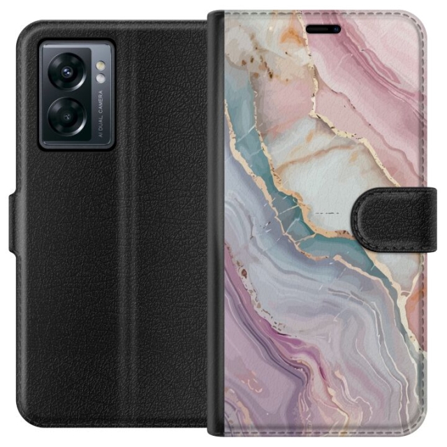Wallet case for OnePlus Nord N300 with Marble design