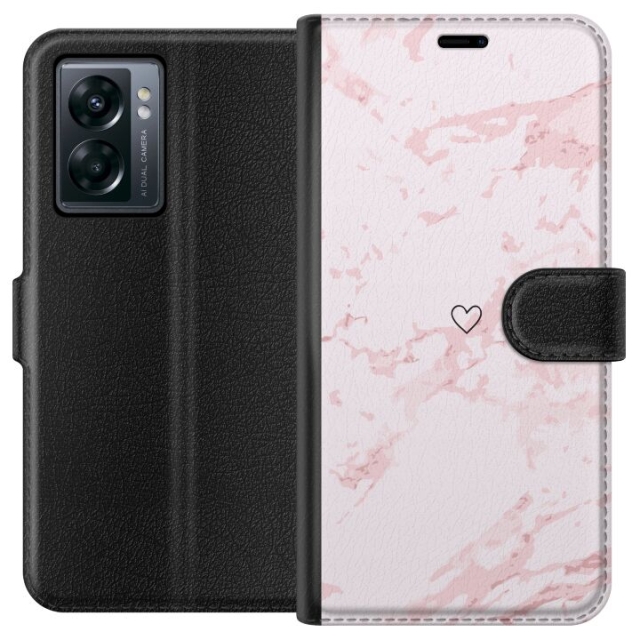 Wallet case for OnePlus Nord N300 with Pink Heart design