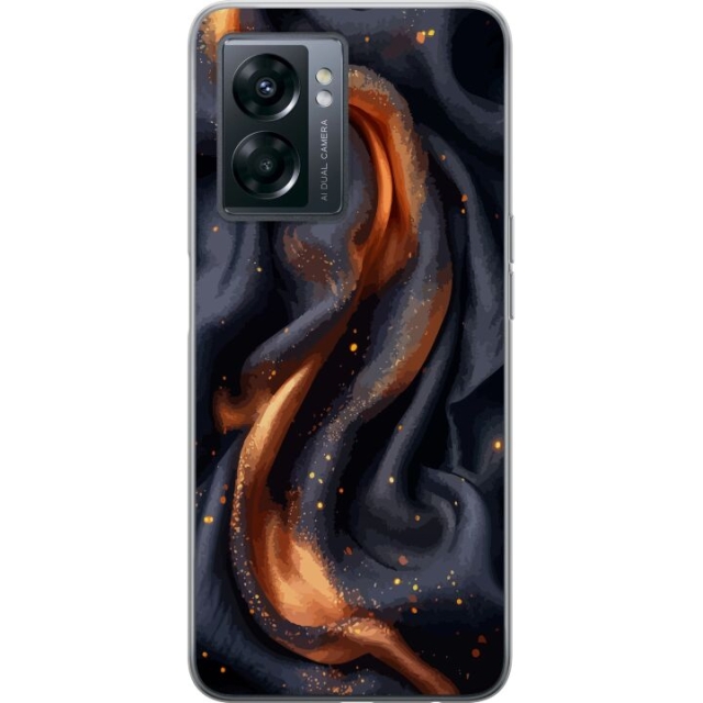 Mobile case for OnePlus Nord N300 with Fiery silk design