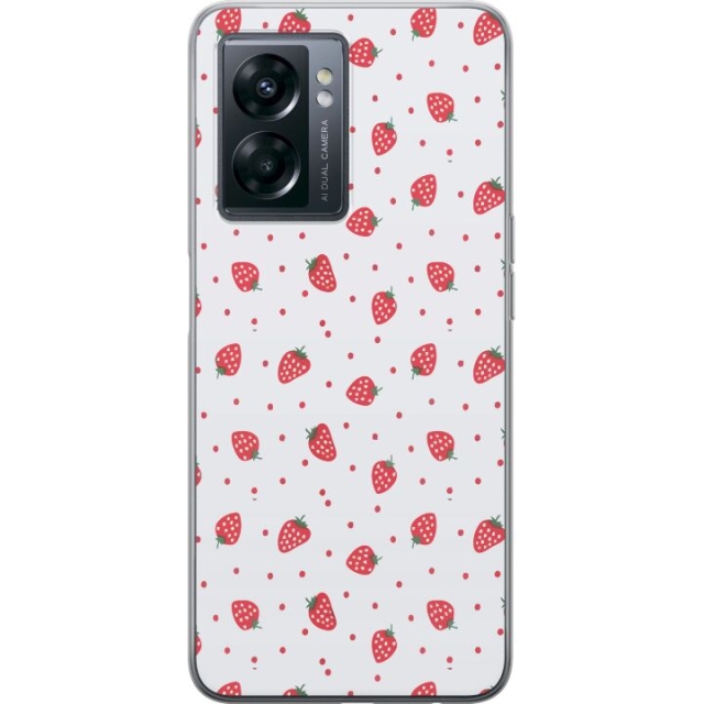 Mobile case for OnePlus Nord N300 with Strawberries design