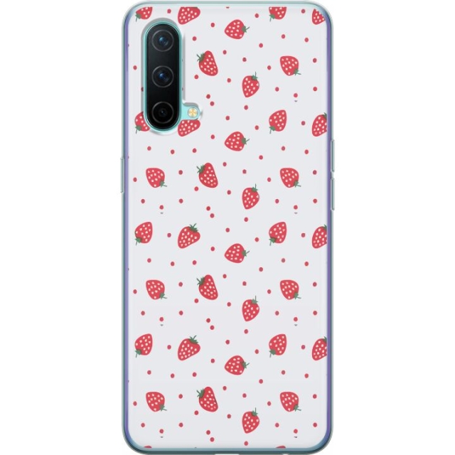 Mobile case for OnePlus Nord CE 5G with Strawberries design