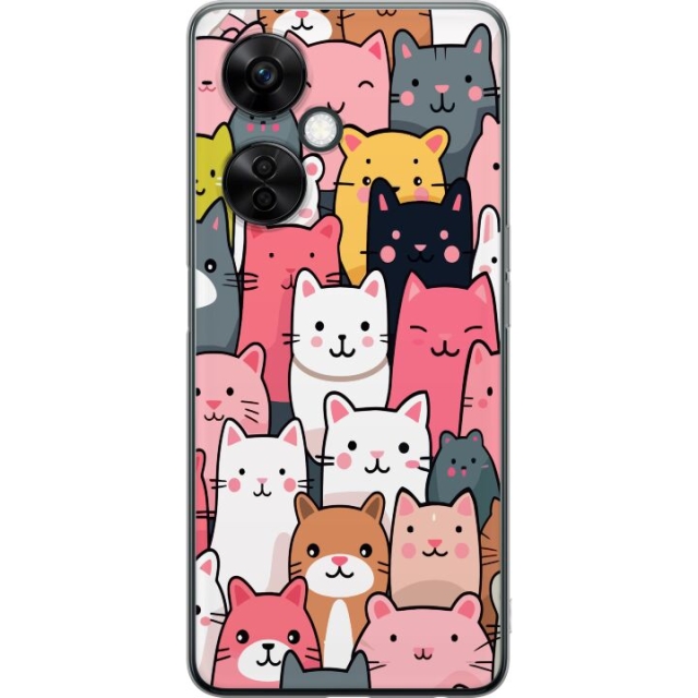 Mobile case for OnePlus Nord CE 3 Lite with Cat pattern design