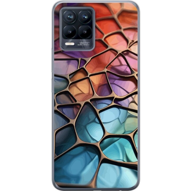 Mobile case for Realme 8 with Metallic pattern design